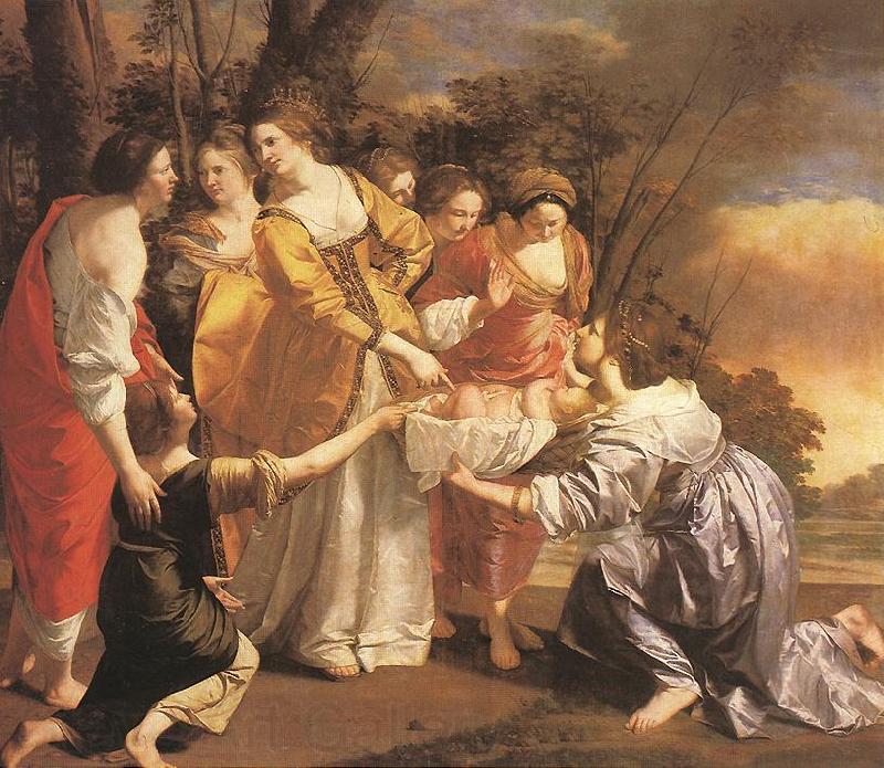 GENTILESCHI, Orazio Finding of Moses dfgh France oil painting art
